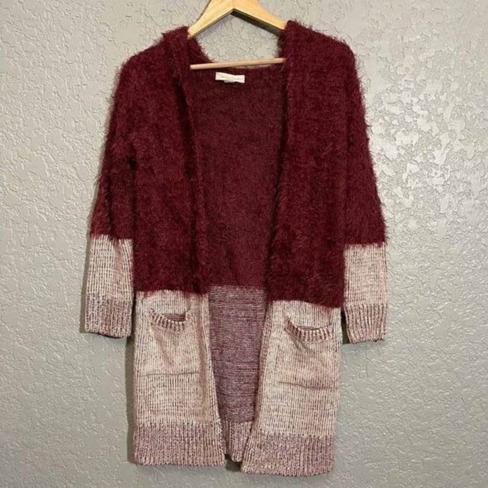 Treasure & Bond Long Open Cardigan with hood